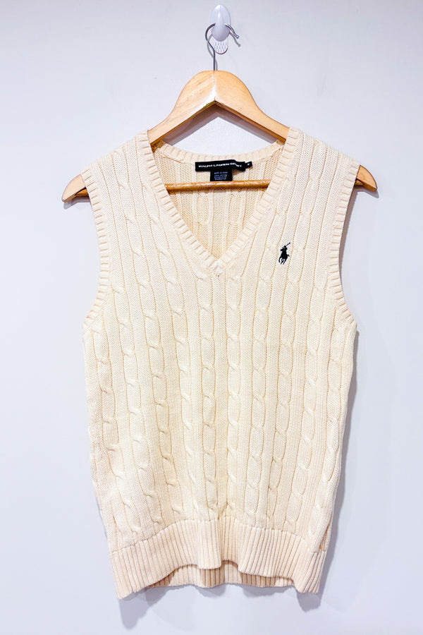 Débardeur beige en tricot (m) *-Ralph Lauren-La Penderie du Paradis 🕊