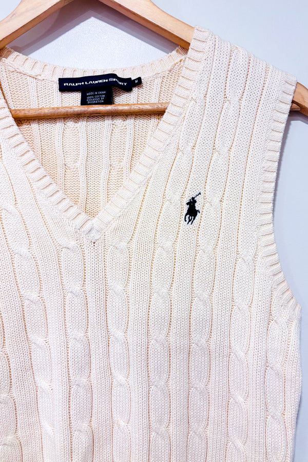 Débardeur beige en tricot (m) *-Ralph Lauren-La Penderie du Paradis 🕊