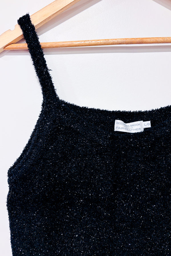 Camisole vintage noire scintilante (l)-Beechers Brook-La Penderie du Paradis 🕊