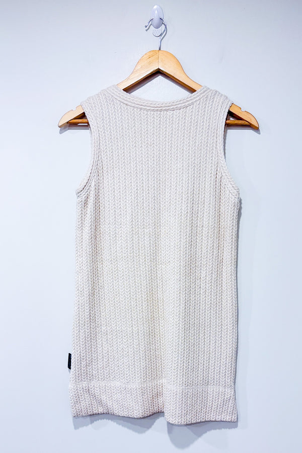 Débardeur-tunique Quartzen beige en tricot (xs)*-Rien ne se perd, tout se crée-La Penderie du Paradis 🕊