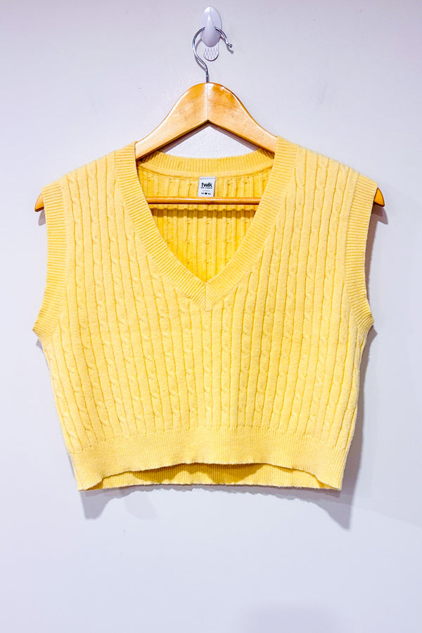 Débardeur jaune en tricot (xs)-Simons-La Penderie du Paradis 🕊