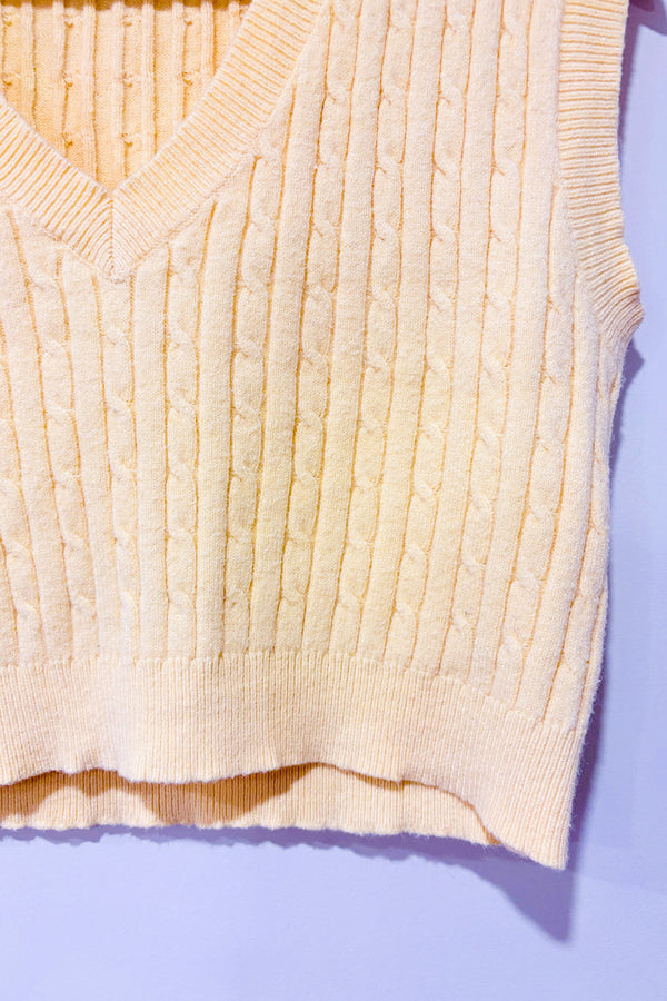 Débardeur jaune en tricot (xs)-Simons-La Penderie du Paradis 🕊