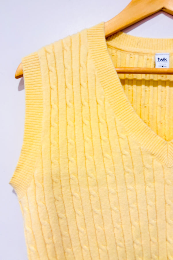 Débardeur jaune en tricot (xs)-Simons-La Penderie du Paradis 🕊