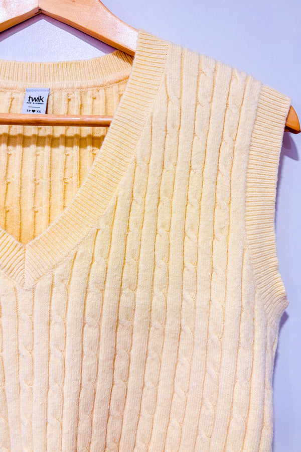 Débardeur jaune en tricot (xs)-Simons-La Penderie du Paradis 🕊