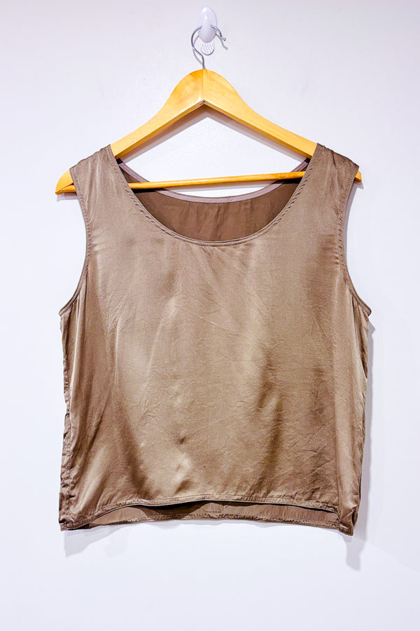 Camisole taupe satinée (l)-Autres-La Penderie du Paradis 🕊