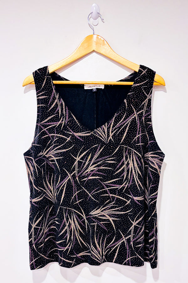 Camisole noire et mauve scintillante (1X)*-Laura-La Penderie du Paradis 🕊