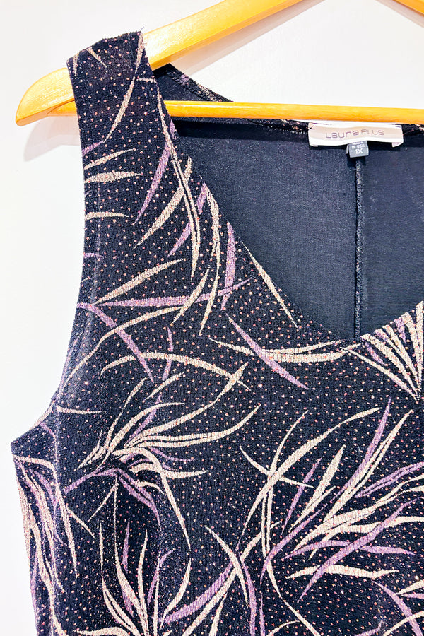 Camisole noire et mauve scintillante (1X)*-Laura-La Penderie du Paradis 🕊