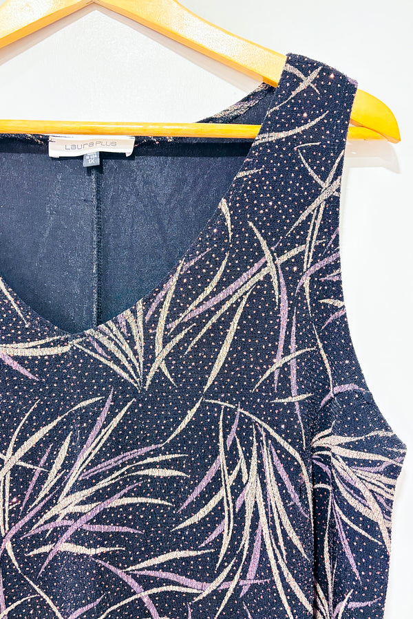 Camisole noire et mauve scintillante (1X)*-Laura-La Penderie du Paradis 🕊