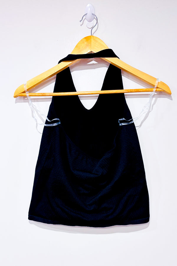 Camisole noire extensible à haut licou seconde main - Lily Morgan- La Penderie du Paradis