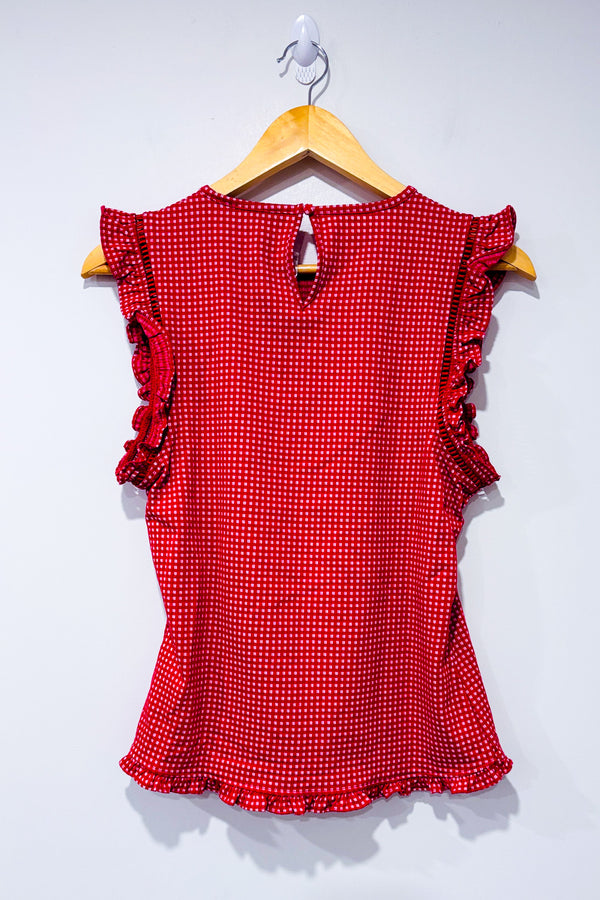 Haut rouge à carreaux* seconde main - Guess- La Penderie du Paradis