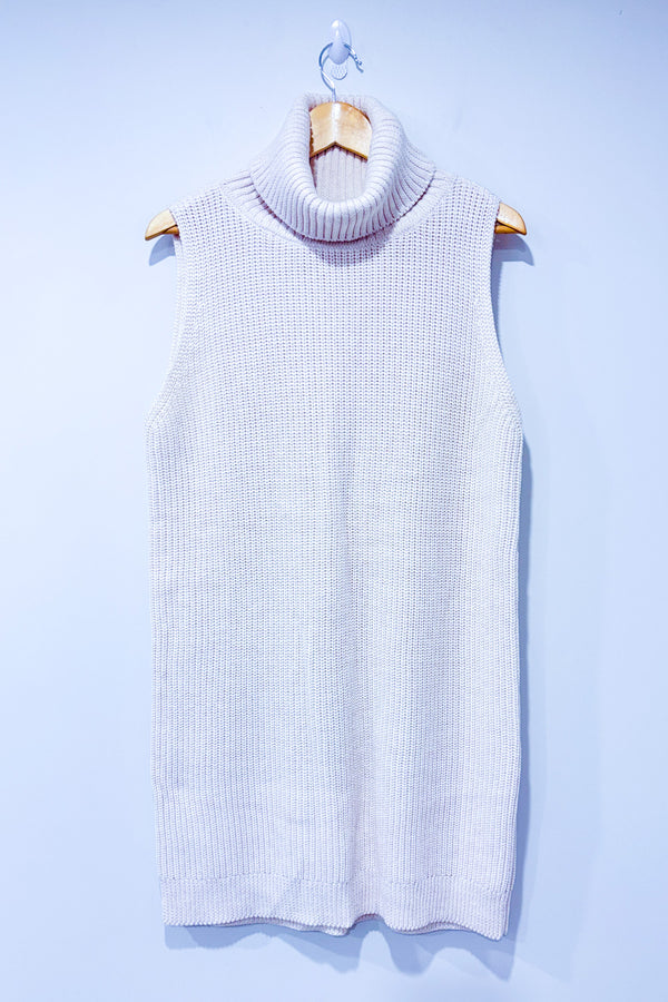 Tunique crème en tricot à col roulé* seconde main - Lolë- La Penderie du Paradis