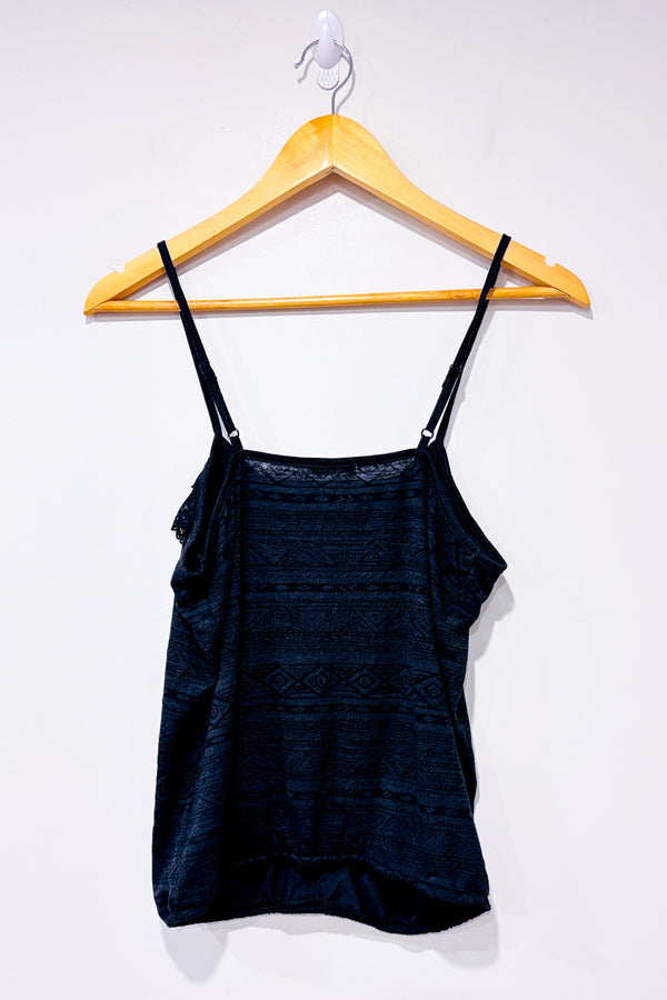Camisole noire et grise avec dentelle seconde main - Ardene- La Penderie du Paradis