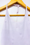 Camisole sport lilas côtelée dos ouvert avec top intégré seconde main - Fabletics- La Penderie du Paradis