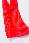 Camisole rose fleurie avec noeud devant et dos ouvert seconde main - Autres- La Penderie du Paradis