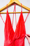 Camisole rose fleurie avec noeud devant et dos ouvert seconde main - Autres- La Penderie du Paradis