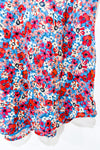 Blouse bleue et rouge fleurie* seconde main - Tamara H.- La Penderie du Paradis