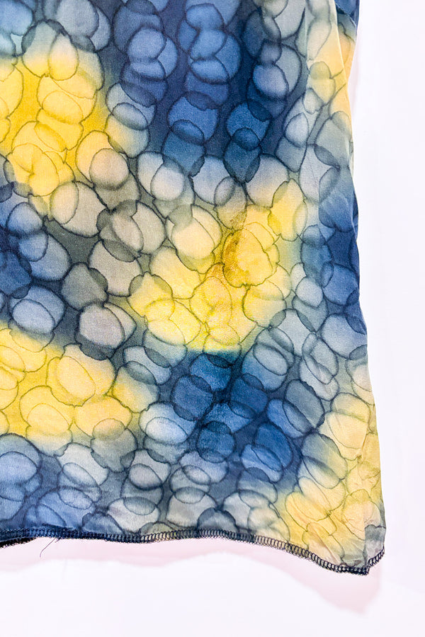 Camisole verte à motifs seconde main - Simply Silk- La Penderie du Paradis