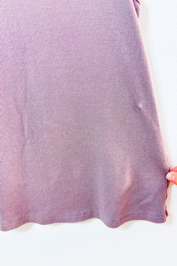 Camisole côtelée mauve seconde main - Dynamite- La Penderie du Paradis