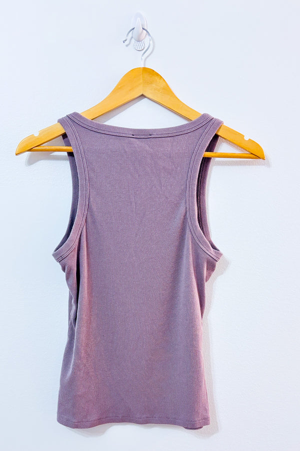 Camisole côtelée mauve seconde main - Dynamite- La Penderie du Paradis