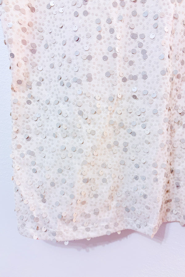 Camisole crème à paillettes seconde main - Proportion Petite / Conrad C- La Penderie du Paradis
