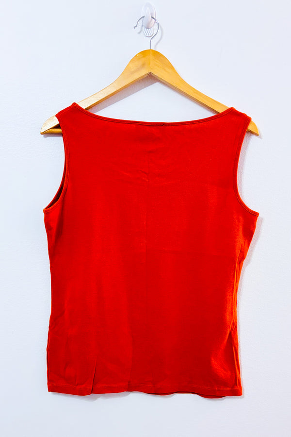 Camisole basique orange seconde main - Jones New York- La Penderie du Paradis