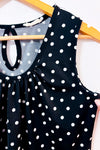 Camisole noire à pois seconde main - Prospect BLVD- La Penderie du Paradis