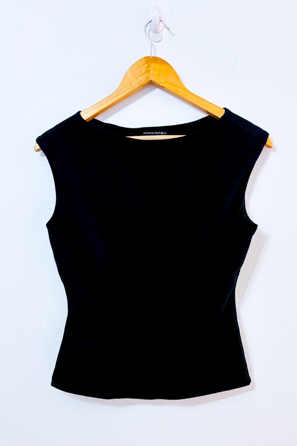 Camisole noire ajustée seconde main - Banana Republic- La Penderie du Paradis
