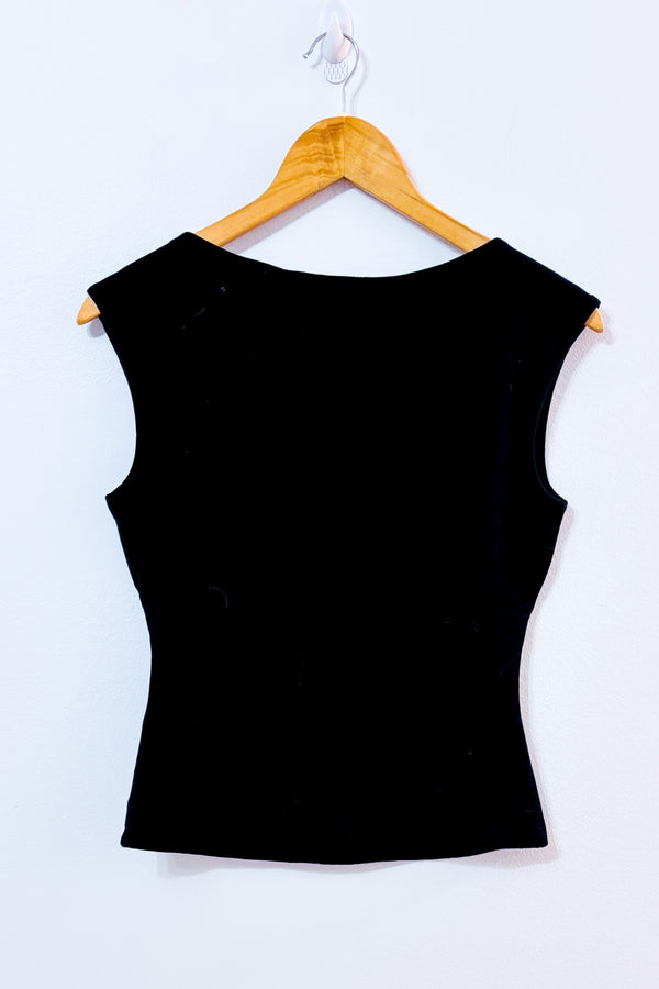 Camisole noire ajustée seconde main - Banana Republic- La Penderie du Paradis
