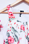 Camisole bouffante crème avec fleurs (xs)-Colori-La Penderie du Paradis 🕊