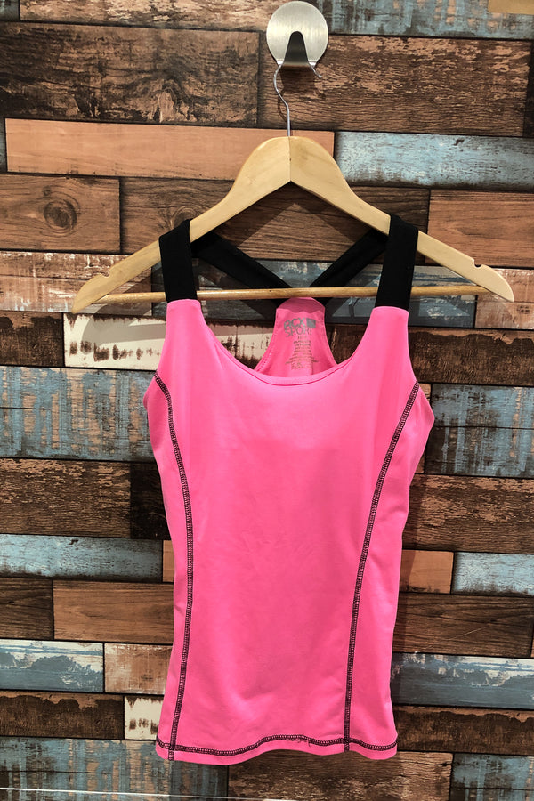 Camisole de sport rose avec top intégré (xs) seconde main ACX Sport