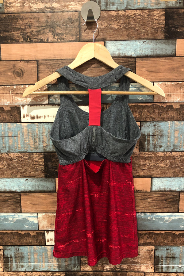 Camisole de sport rouge et gris avec top intégré (xs) seconde main Mondetta
