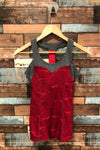 Camisole de sport rouge et gris avec top intégré (xs) seconde main Mondetta