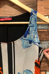 Camisole fleurie noire et rouge (xs) seconde main San Francisco