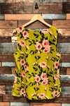 Camisole fluide jaune fleurie (l) seconde main Laura