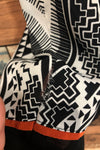 Camisole fluide noire et orange motifs géométriques (s) seconde main Dynamite