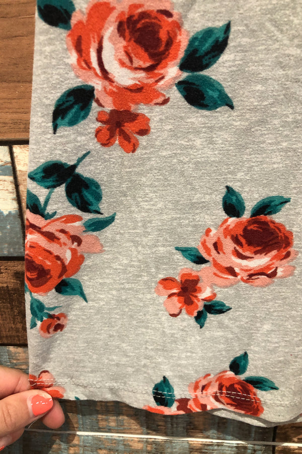 Camisole grise fleurie (xs) seconde main Ardene