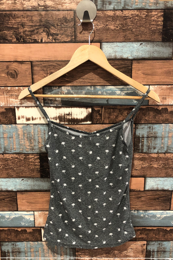 Camisole grise motif palmiers (xs) seconde main Ardene