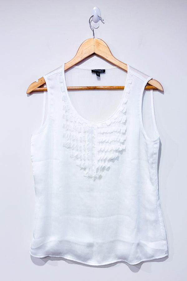 Camisole légère blanche avec détails à l'avant (m)-Proportion Petites / Conrad C-La Penderie du Paradis 🕊