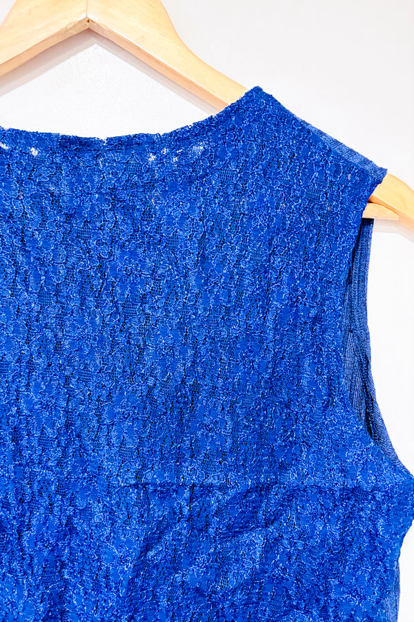 Camisole marine avec dos en dentelle (xl) - Maternité-Lait de Poule-La Penderie du Paradis 🕊