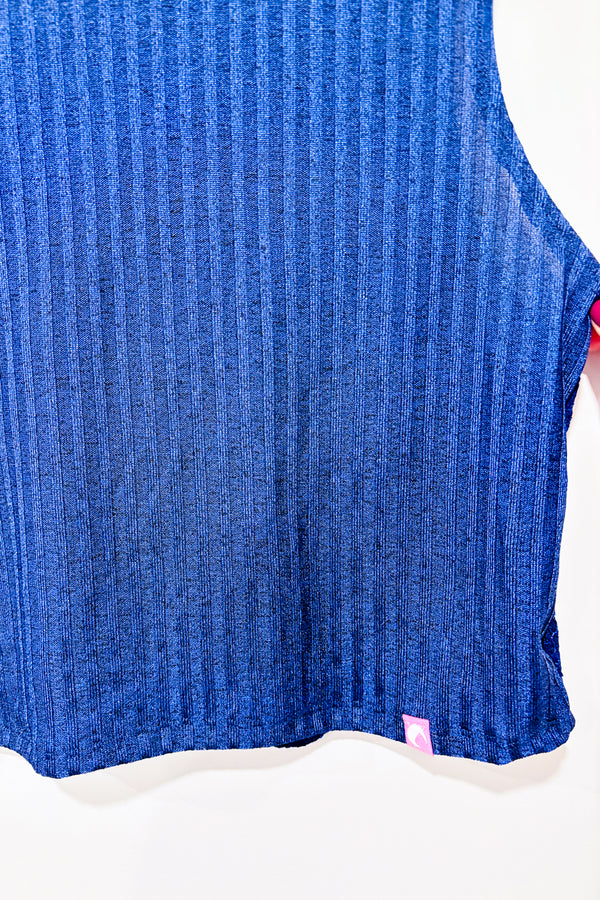 Camisole marine avec dos en dentelle (xl) - Maternité-Lait de Poule-La Penderie du Paradis 🕊