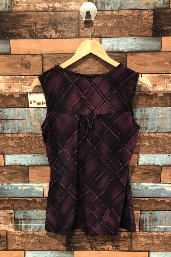 Camisole mauve à carreaux (m) seconde main Reitmans