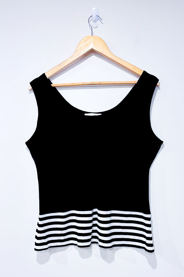 Camisole noire et blanche rayée (xl)-Joseph Ribkoff-La Penderie du Paradis 🕊