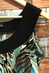Camisole noire et bleue avec motifs (m) seconde main Christine Gerard