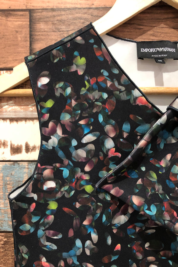 Camisole noire fleurie (s) seconde main Emporio Armani