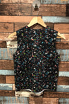 Camisole noire fleurie (s) seconde main Emporio Armani