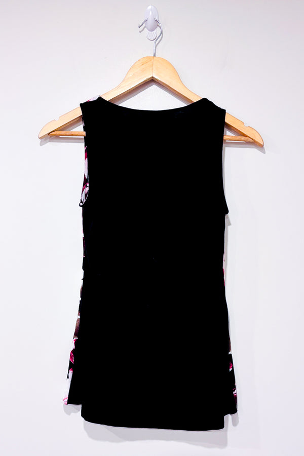 Camisole noire fleurie (xxs)-Le Château-La Penderie du Paradis 🕊
