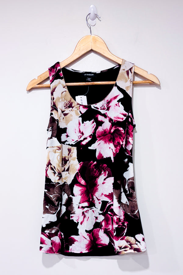 Camisole noire fleurie (xxs)-Le Château-La Penderie du Paradis 🕊