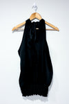 Camisole noire satinée haut licou avec diamants (m) seconde main Le Château
