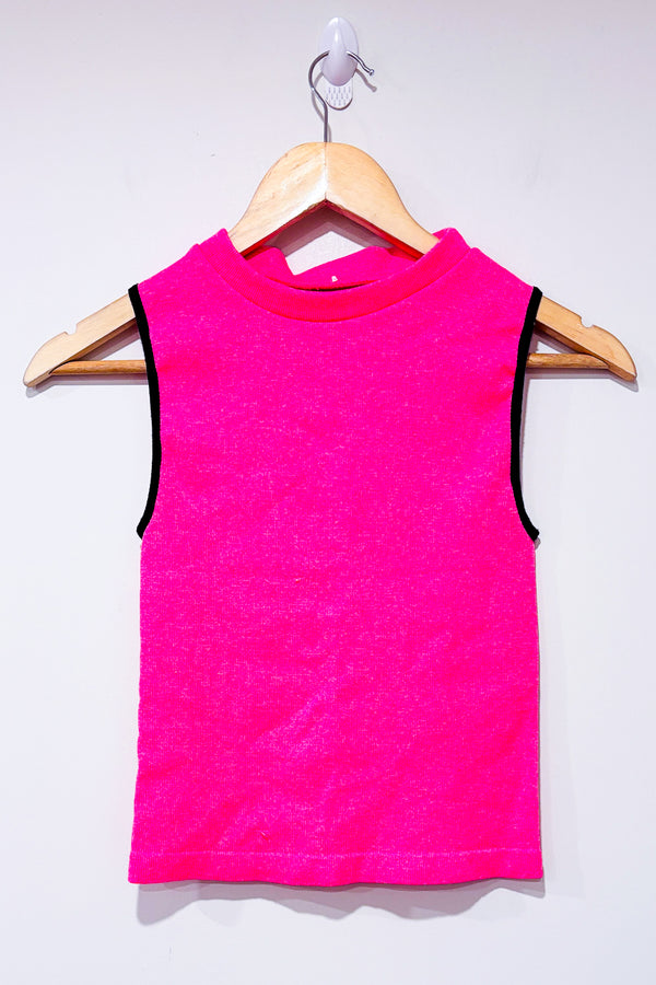 Camisole rose côtelée ajustée (xs)-Autres-La Penderie du Paradis 🕊