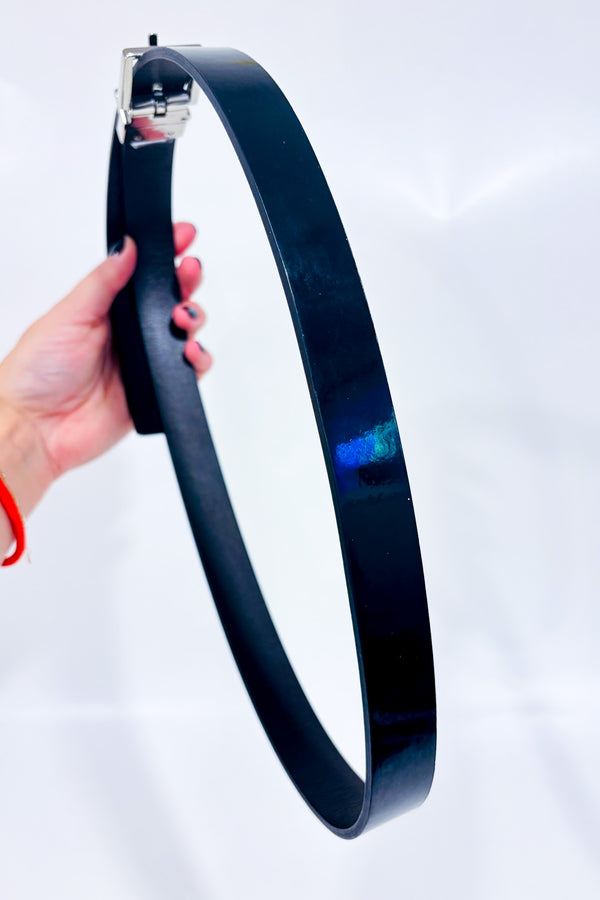 Ceinture noire faux cuir vernis (s)*-Calvin Klein-La Penderie du Paradis 🕊